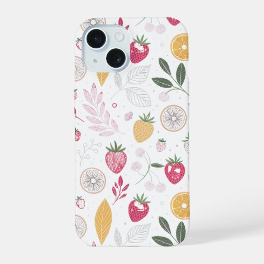 “Étui iPhone iPad Fleur de Citron Fraise” (Verso)