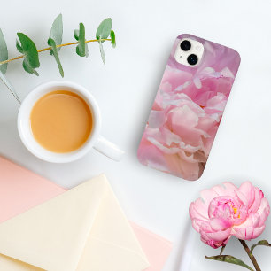 Étui iPhone / iPad Fleurs de pivoine rose