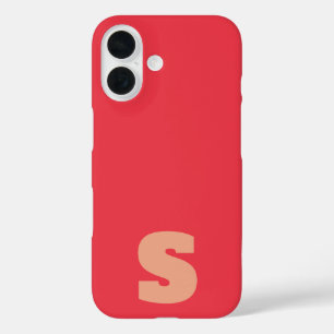 Étui iPhone / iPad initial orange personnalisé