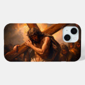 Étui iPhone / iPad Jésus porte la Croix (Verso (horizontal))