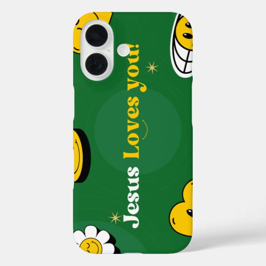 Étui iPhone / iPad Jésus Vous Aime Sourire Mignon (Verso)