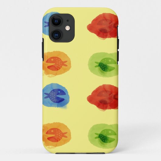 Étui iPhone / iPad Poisson Drôle Aquarelle (Dos)