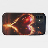 Étui iPhone / iPad rouge Feu Chaud – Flamme Audaci (Dos (Horizontal))