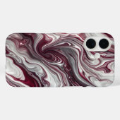 Étui iPhone / iPad tourbillon argent et violet (Verso (horizontal))