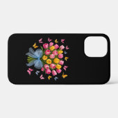 Étui iPhone / iPad Tulipes & Papillons (Verso (horizontal))
