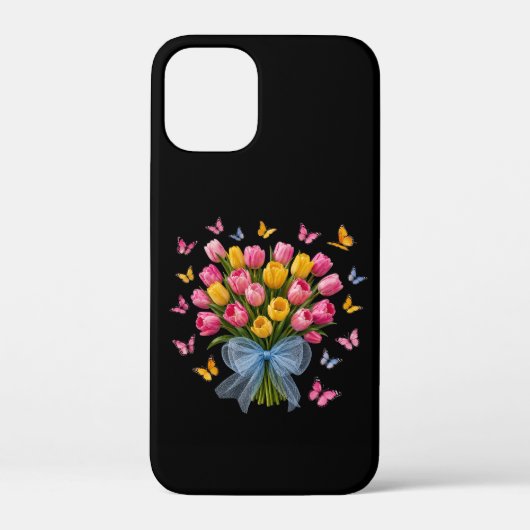 Étui iPhone / iPad Tulipes & Papillons (Verso)