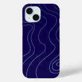 Étui iPhone / iPad Vagues Bleu Clair Bleu Foncé Co (Verso)