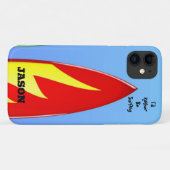 Étui iPhone "Je préfère surfer" Planche de surf ro (Dos (Horizontal))