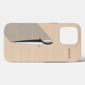 Étui iPhone Jésus Poisson Épée avec bois (Verso (horizontal))