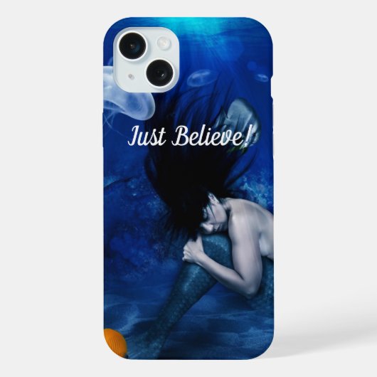 Étui iPhone Just Believe Sleeping Mermaid (Verso)
