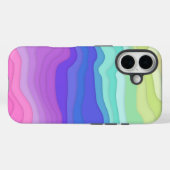 Étui iPhone Layered Waves | Kawaii Pastel (Verso (horizontal))