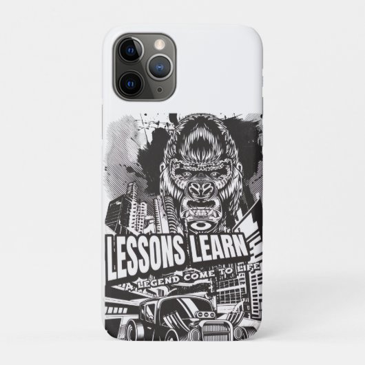 Étui iPhone LEÇONS DE GORILLE LÉGENDAIRE APPRISES (Dos)