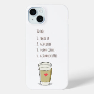 Étui iPhone Liste de Tâches Café Mignon