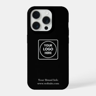 Étui iPhone Logo   Affaires Minimaliste Noir