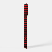Étui iPhone Love Tree Rayure Rouge Noir (Côté droit)