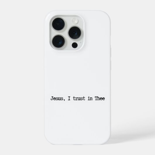 Étui iPhone minimaliste Jésus, j'ai confiance en t (Verso)