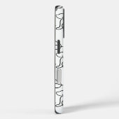 Étui iPhone Minimaliste Ligne de Chien (Verso / Droite)
