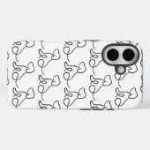 Étui iPhone Minimaliste Ligne de Chien (Verso (horizontal))
