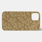 Étui iPhone moderne à texture craquelée Kaki (Verso (horizontal))