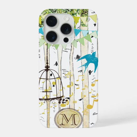 Étui iPhone Monogram Cage à Oiseaux Arbre de boule (Verso)