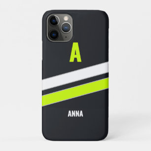 Étui iPhone Monogramme Cyber Rétro Moderne Personn