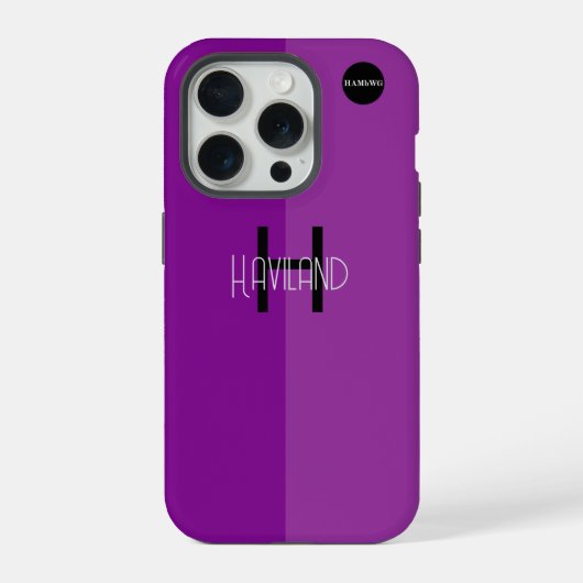 Étui iPhone Monogramme Deux Tons HAMbWG (Verso)