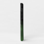 Étui iPhone monogramme fractal liquide vert (Dos/Gauche)