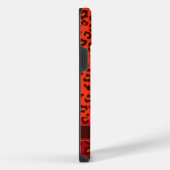 Étui iphone monogramme rouges imprimé léopard (Côté droit)