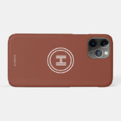 Étui iPhone | Monogramme simple moderne (Dos (Horizontal))