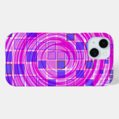 Étui iPhone Mosaïque Tourbillon Rose Violet (Verso (horizontal))