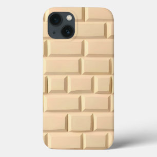 Étui iPhone motif brique beige style moderne