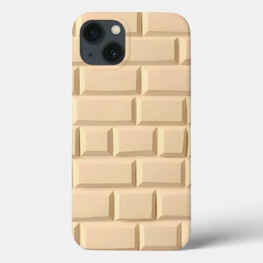 Étui iPhone motif brique beige style moderne (Verso)
