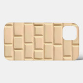 Étui iPhone motif brique beige style moderne (Verso (horizontal))