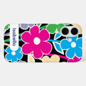 Étui iPhone motif floral coloré esthétique (Verso (horizontal))