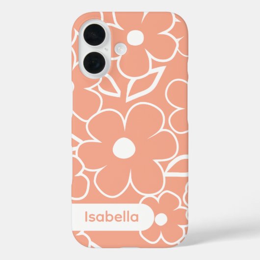 Étui iPhone motif floral coloré esthétique (Verso)