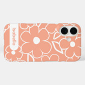 Étui iPhone motif floral coloré esthétique (Verso (horizontal))