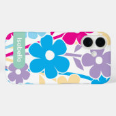 Étui iPhone motif floral coloré esthétique (Verso (horizontal))
