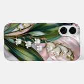 Étui iPhone Muguet de Mai de Style Vitrail (Verso (horizontal))