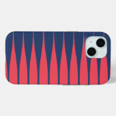 Étui iPhone Navy Blue et Rouge Striation (Verso (horizontal))