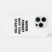 Étui iPhone Ne Jamais Oublier Pourquoi Vous Avez C (Verso Horizontal)