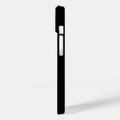 Étui iPhone noir avec ruban à nœud violet esthétiq (Verso / Gauche)