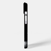 Étui iPhone noir papillons blancs lumineux (Verso / Gauche)