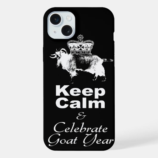 Étui iPhone noir pour l'année de la Chèvre "Keep C (Verso)