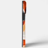 Étui IPhone Orange Rétro Noir et Gris (Verso / Droite)