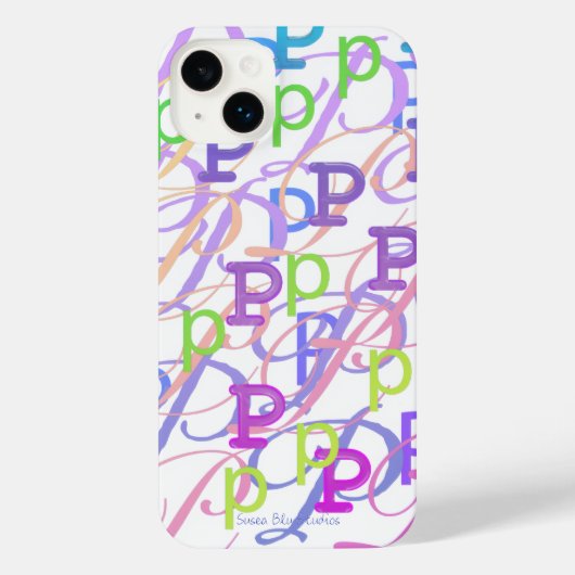 Étui iPhone "P" Confettis Lettres (Verso)