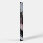 Étui iPhone pailleté argent glamour (Côté droit)