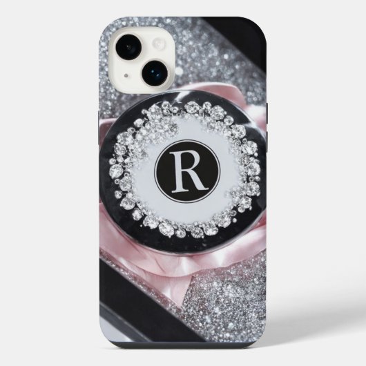 Étui iPhone pailleté argent glamour (Verso)