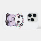Étui iPhone Panda Mignon | Écouteurs Kawaii Aesthe (Verso Horizontal)