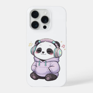 Étui iPhone Panda Mignon Écouteurs Kawaii Aesthe