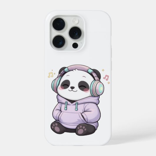 Étui iPhone Panda Mignon | Écouteurs Kawaii Aesthe (Verso)